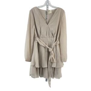 Japna Beige Layered Dress